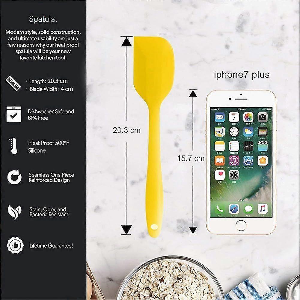 Kitchen Spatula Set, Silicone Dough Scraper, Heat Resistant Stainless Steel Core, Silicone