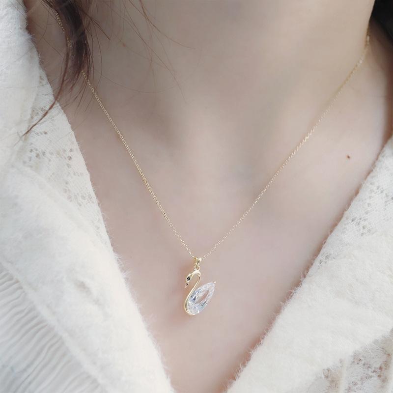 S925 Silver Classic Crystal Choker Necklace Pendant for Women 14K Gold Plated Necklaces Wedding Party Jewelry Gift