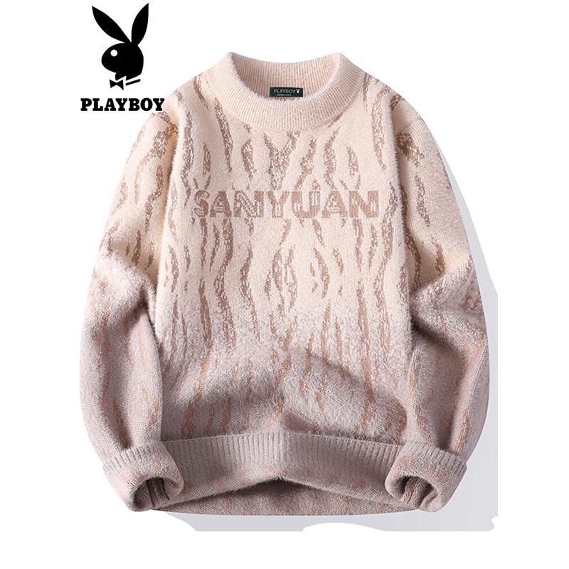 PLAYBOY Мужской подростковый теплый вязаный пуловер с буквами 3XL