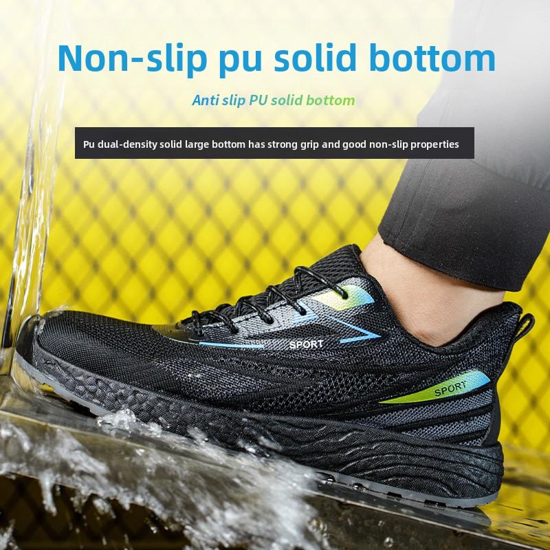 Plastic Toe Safety Boots Industry Anti Smash Shoe Lightweight Comfortable Safety Shoes Puncture Proof Durable Sneakers for Work