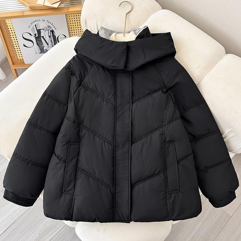 Down cotton jacket women's short 2025 autumn/winter new loose padded jacket hooded cotton jacket thickened jacket