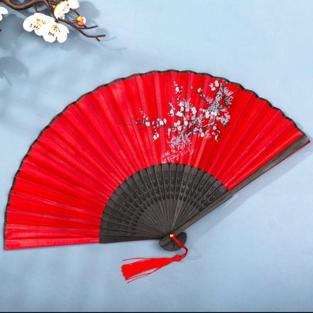 Bamboo Chinese Style Fan Elegent Dance Fan Portable Antique Folding Fan