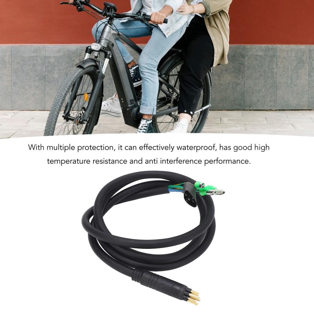 Motor Extension Cable 9 Pin M10 Male Waterproof Dust Proof Heat Resistant Anti Interference Bike Conversion Cable Accessory 106.5cm