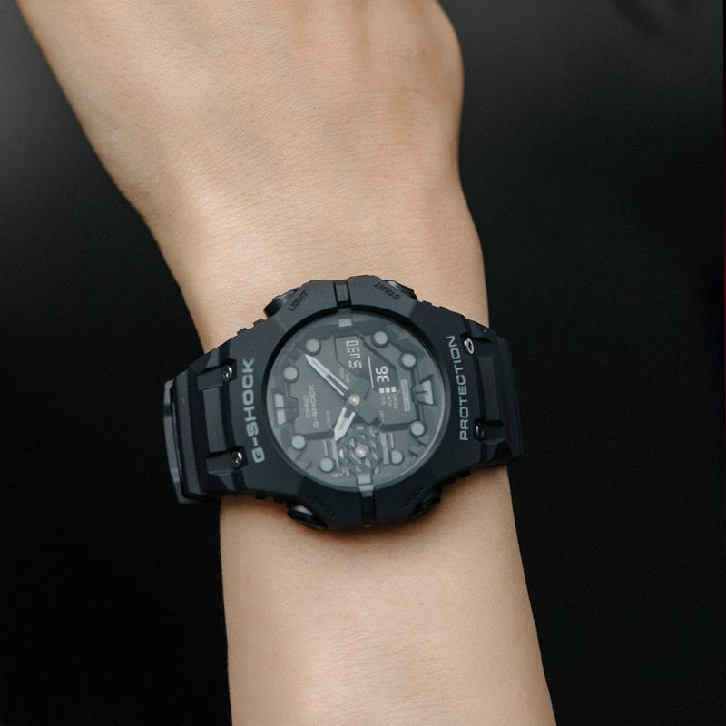 Casio G-SHOCK series carbon fiber core protective waterproof and shockproof sports watch quartz movement resin strap Japanese and Korean GA-B001-1APR