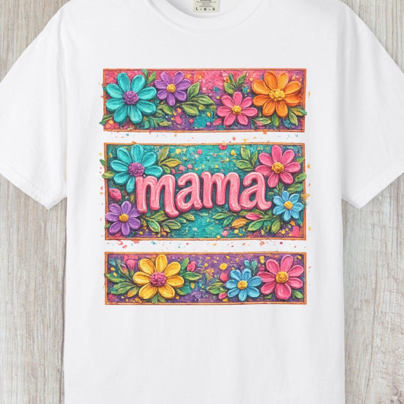 Comfort Colors Floral Mama Shirt, Mom T shirt, Cute Mama Tee, Mothers Day Shirt, Tee Gift for Mom, Flower Mom Shirt, Trendy Summer Shirt 4XL