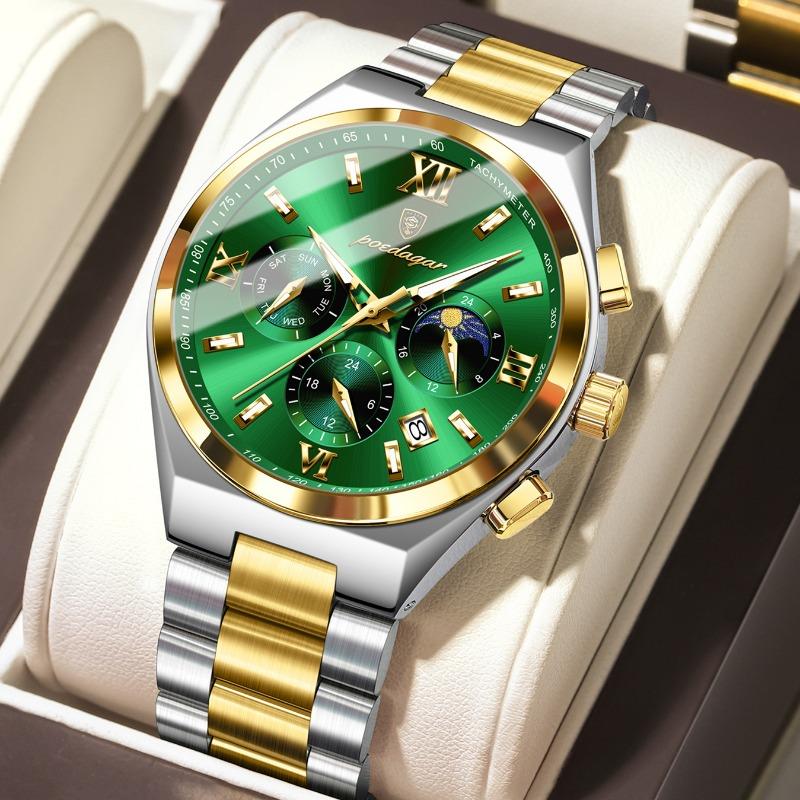 Top Brand New Chronograph Fashion Watch Luminous Waterproof Men's Multifunctional Luminous Wristwatch