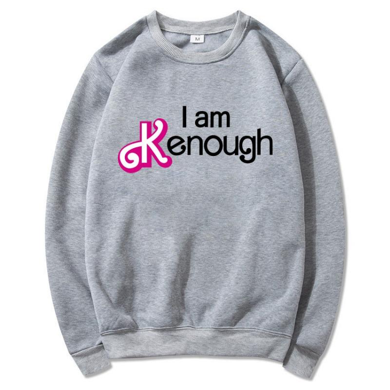 

Осень-зима Толстовка с капюшоном с надписью I AM KENOUGH для мужчин и женщин, модная свободная повседневная кофта с длинными рукавами, пуловеры и женские кофты с длинными рукавами XXXL