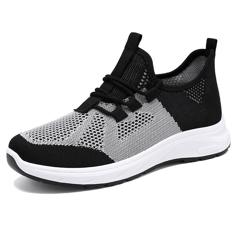 Shoes Women's sports shoes Flying woven breathable mesh shoes Soft sole Comfortable running shoes Versatile color matching single shoes Lightweight w