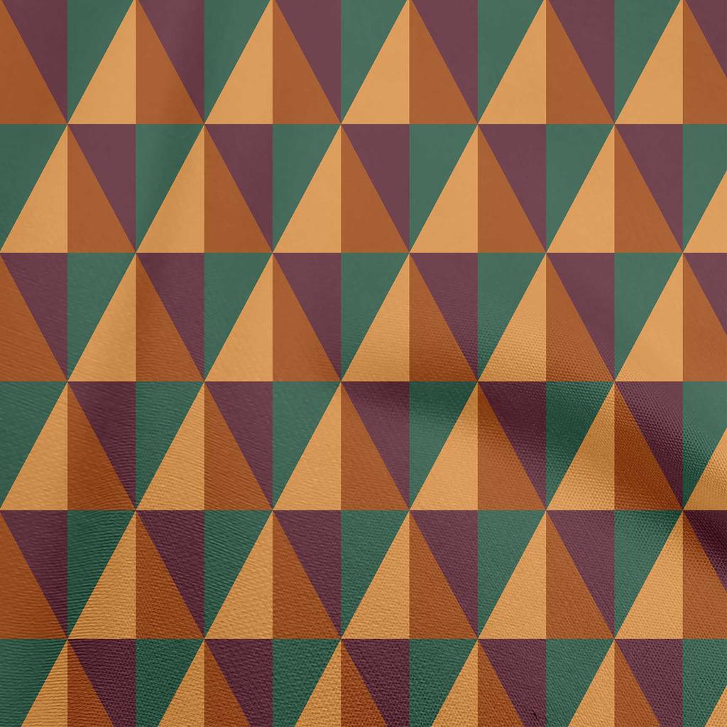 oneOone Cotton Flex Green Fabric Geometric Diy Clothing Quilting Fabric Print Fabric By Yard 40 Inch