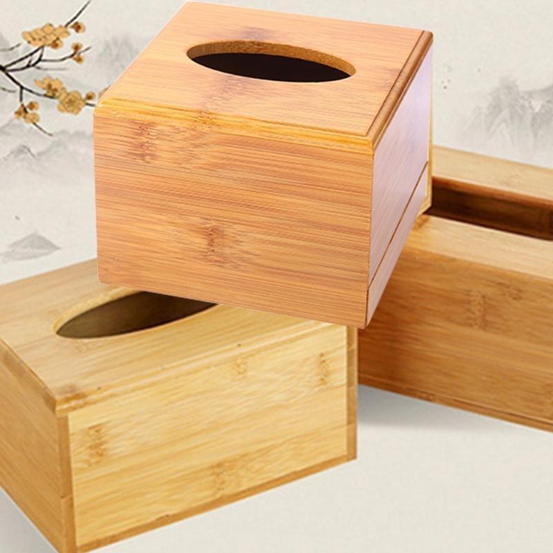 Bamboo Tissue Tissue Holder Box Durable Exquisite Tissue