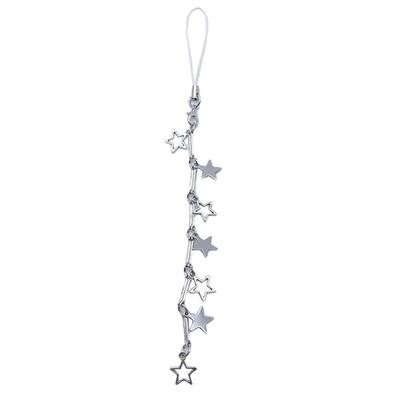Star Fringe Phone Lanyard Pentagrams Pendant Wrist Strap Detachable Phone Chains Keyring Portable Accessory for Women