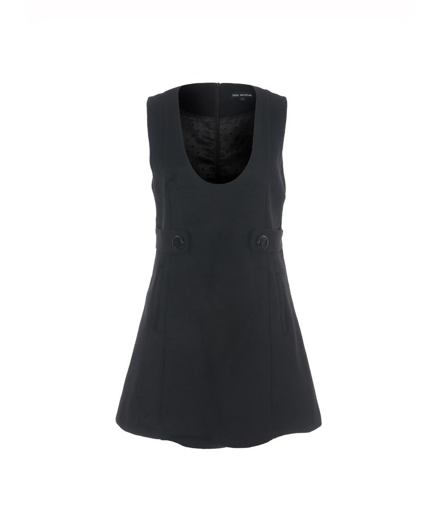 Deobeuleseussiakaibeu Wool Button Mini Dress 001