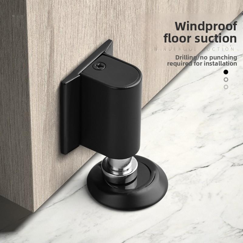 Invisible Punch-Free Door Suction Strong Magnetic Windproof Ground Suction Anti-Collision Home Bathroom Bedroom Door Block Touc