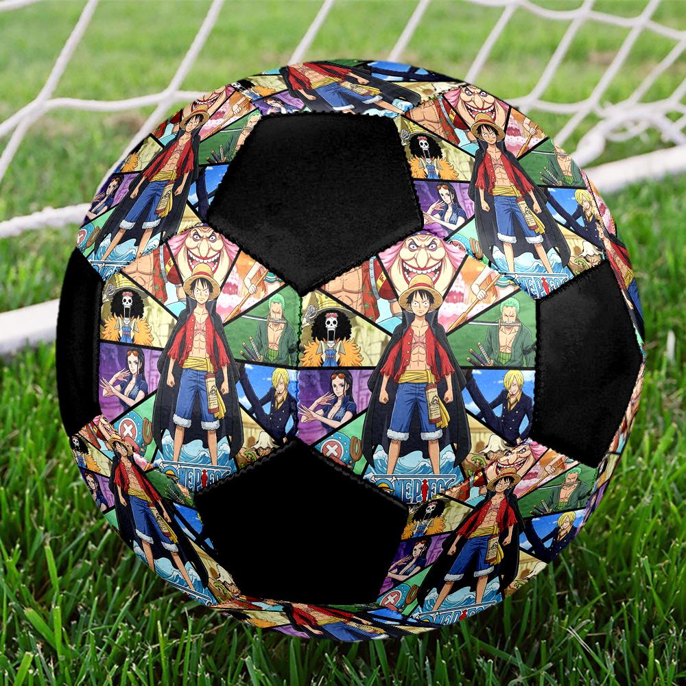 1pc One Piece Football Soccer Ball Size 5 Indoor Soccer Ball Fashion Colorful  Backyard Game -Great For Sports Fans Gift HE72