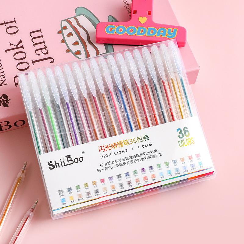 Glitter Gel Pens Metallic Colors Quick-Drying Ink Gel Markers for Photo Album Writing Sketching and Drawing and Crafts