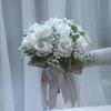 Rose Bridal Bouquet Artificial Silk Flower Eco-Friendly Ball Shape Wedding Graduation Decoration Handheld Romantic Bouquet