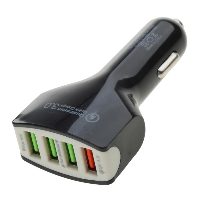 

Automotive Cigarette-Lighter Splitter Adapter Multiple Port 12/24V Car One For Four USB Charger Outlet Fast Charging 12W 1
