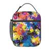 Colorful Graffiti Splashing Insulated Lunch Bag for Kids School Cooler Thermal Food Box Tote Leakproof Lunch Boxes Container