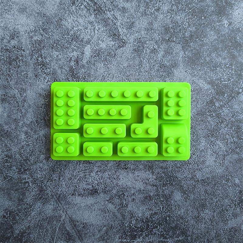 

10 блоков силиконовой решетки для льда Форма для льда Креативная форма для торта DIY конфеты печенье шоколадная форма для выпечки зелёный