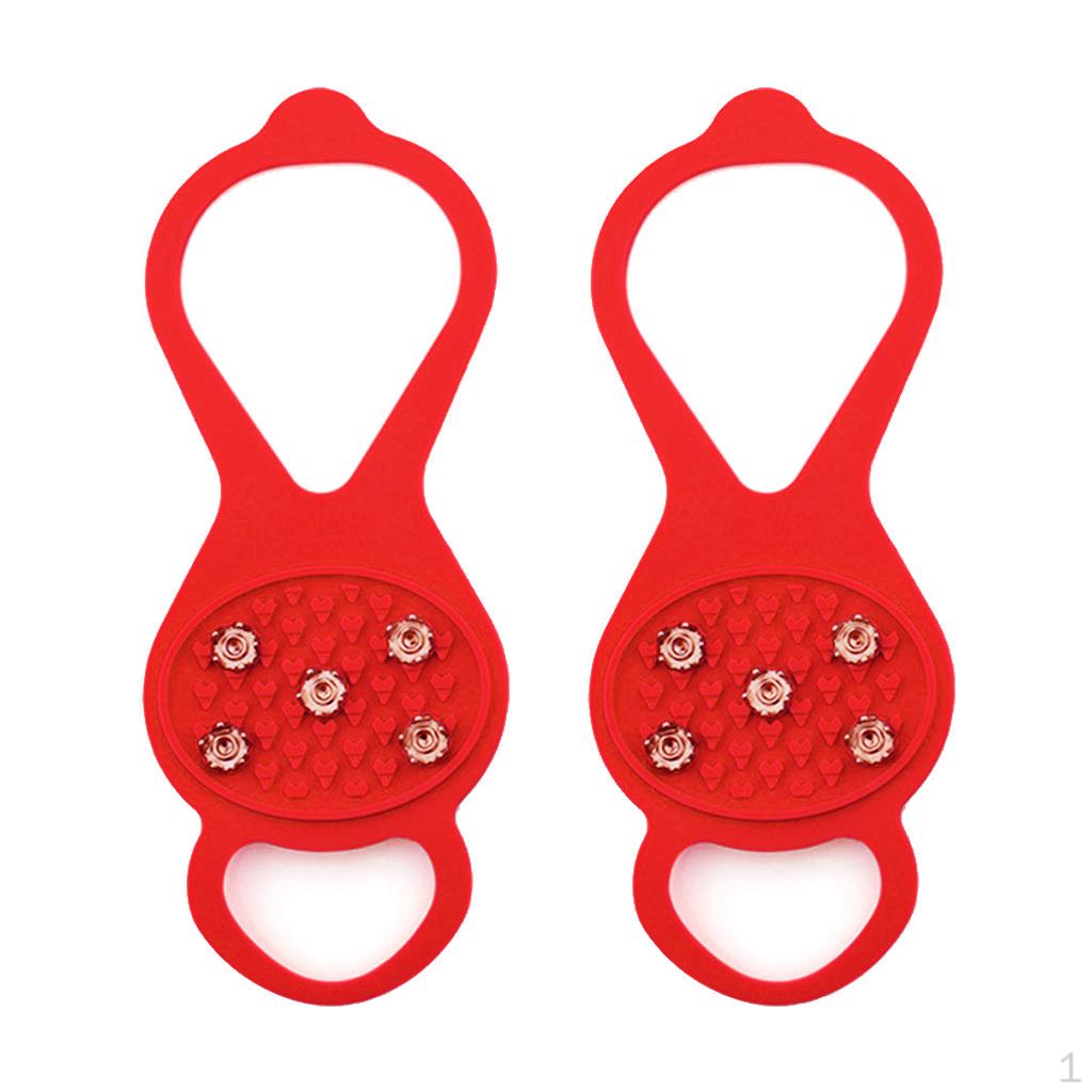 

Силиконовые шипы 5 для обуви, противоскользящие красный