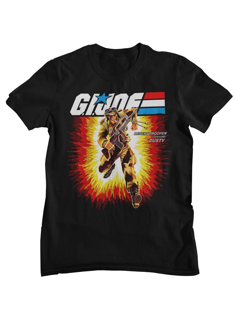G I Joe A Real American Hero Retro Cartoon Character Printed Tshirt Unisexs and Womens Cotton Street Top
