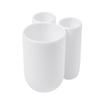 Modern Touch Toothbrush Holder with Three Compartments Toothpaste and Toothbrushes Soft-Touch Durable Bathroom Organizer