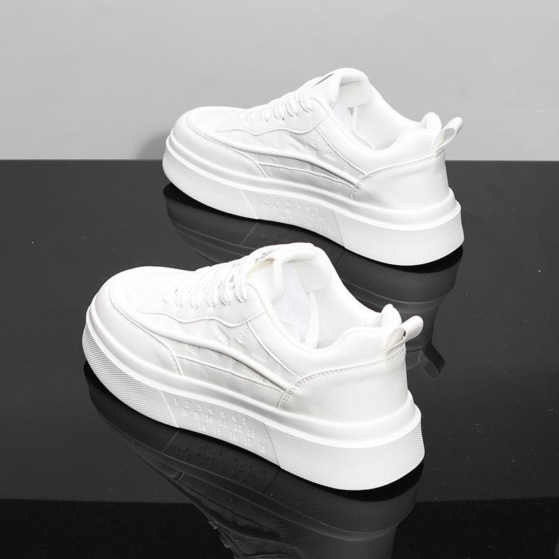 

Summer breathable thick-soled new muffin shoes thin casual board shoes heightening leather trendy shoes 39