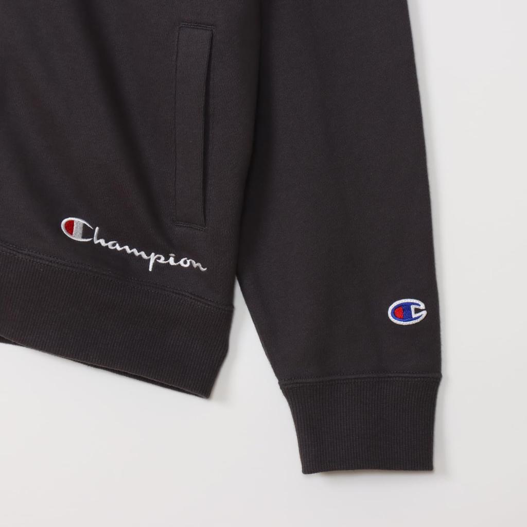 Champion Long Sleeve Cotton Fleece Zip Hooded Sweatshirt with Script Basic Design Kids' 100% Logo, (CK-A102-055-140)