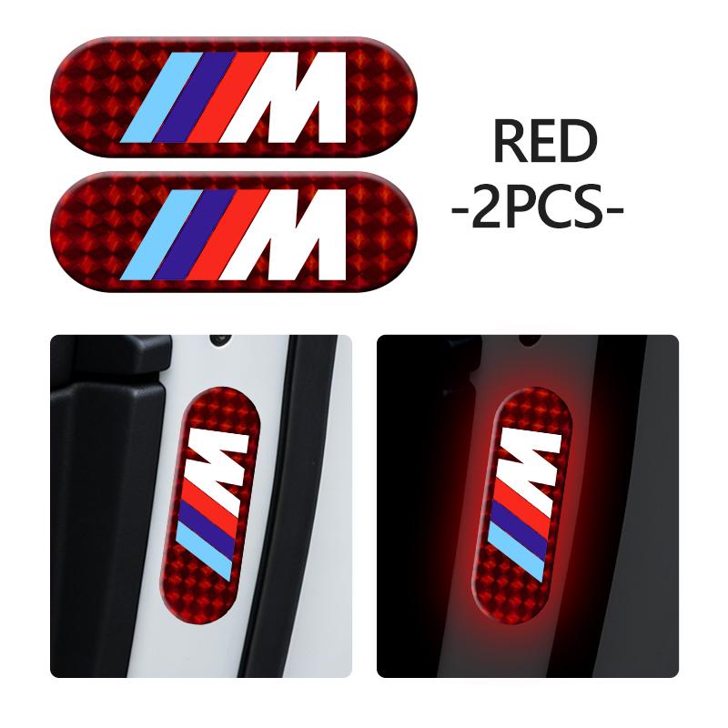 HKUG1 Car Reflective Warning Stickers Night Visibility Protective Strip For BMW Performance M E87 E30 E46 E28 F35 G20 E93 F20 X3 X