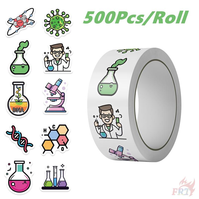 500Pcs/Roll Q Chemical Experiment Kids Rewards Stickers - DIY Scrapbooks Album Decor Sealing Label Decals