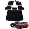 Fenice Car Floor Mats and Luggage Mat Made in Japan with Daihatsu Rocky and Toyota Raize 200 Black with Red Locking Stays in Place Accessories Set,