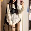 Women's Vintage Tops Lace Drawstring Loose Long Sleeve Raglan Plus Size Tops