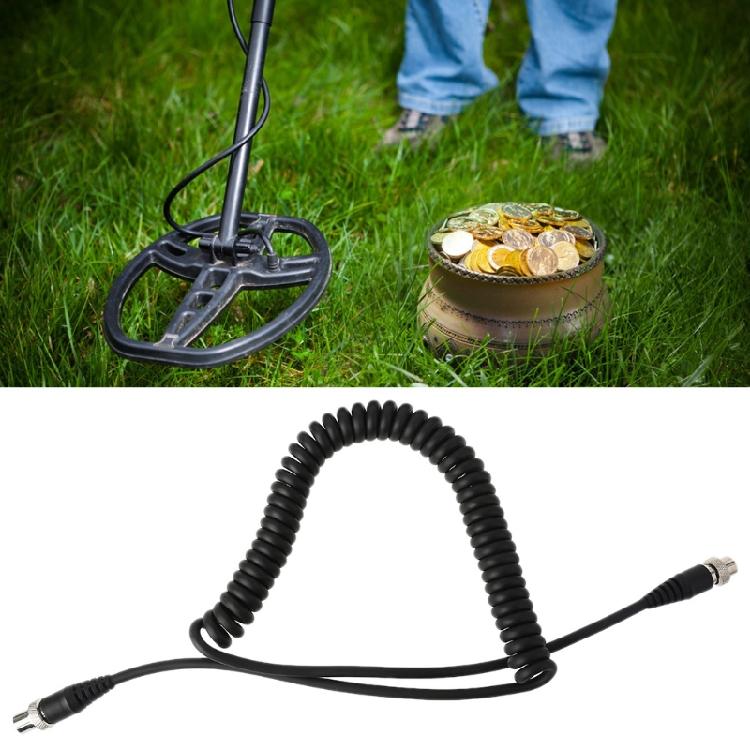 Metal Detector Spring Power Cable Black for GFX7000 4500 5000 Power Cord 1 Meter