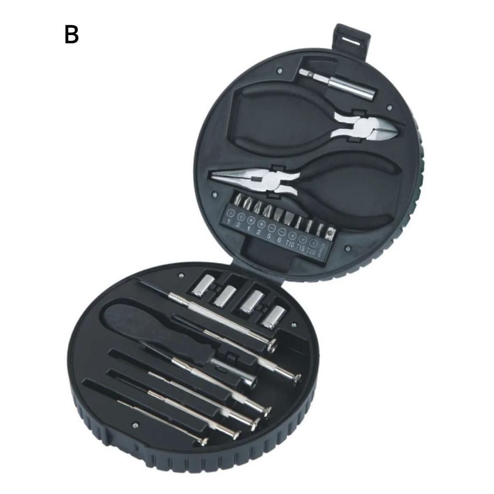 24PCS/SET Tire Shaped Auto Repair Tool Kit Household Tool Set for Homeowner General Hand Tool Set with Plier,Screwdriver Set