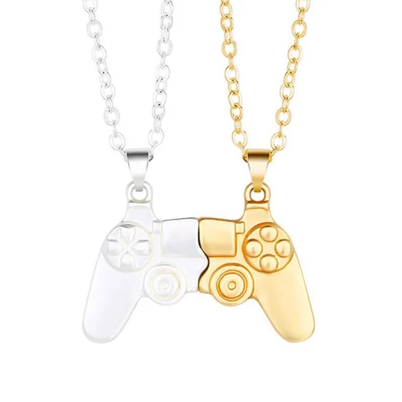 Game console handle men and women magnet stone attraction necklace a pair of pendants personalized couple necklace