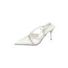 Women'S Shoes Spring Pointed Toe Thin Heel High Heel Elegant French Style Fashion Sexybeautiful Closed Toeback Strap