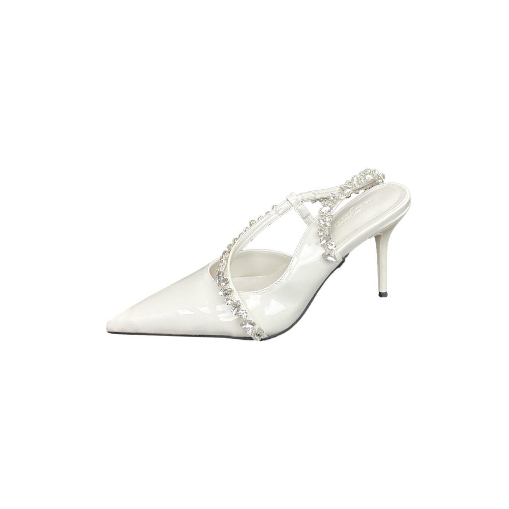 Women'S Shoes Spring Pointed Toe Thin Heel High Heel Elegant French Style Fashion Sexybeautiful Closed Toeback Strap