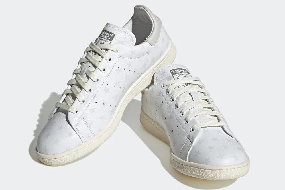 IF9990 atmos × adidas Stan Smith LUX GOLD STAR Off White Grey Sail Ivory