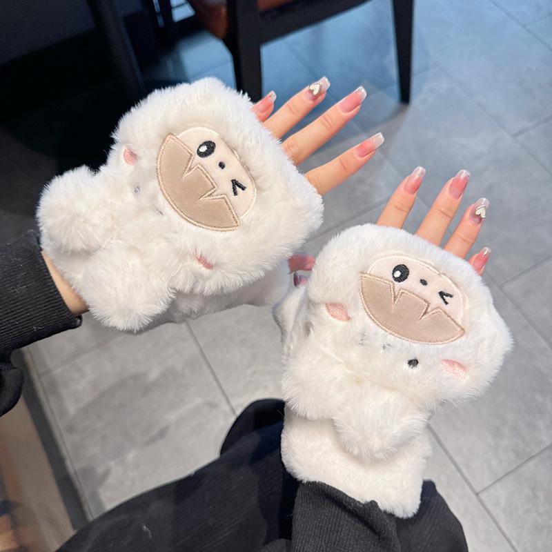 Cute doll doll plush flip female season plush and fleece to keep out the cold