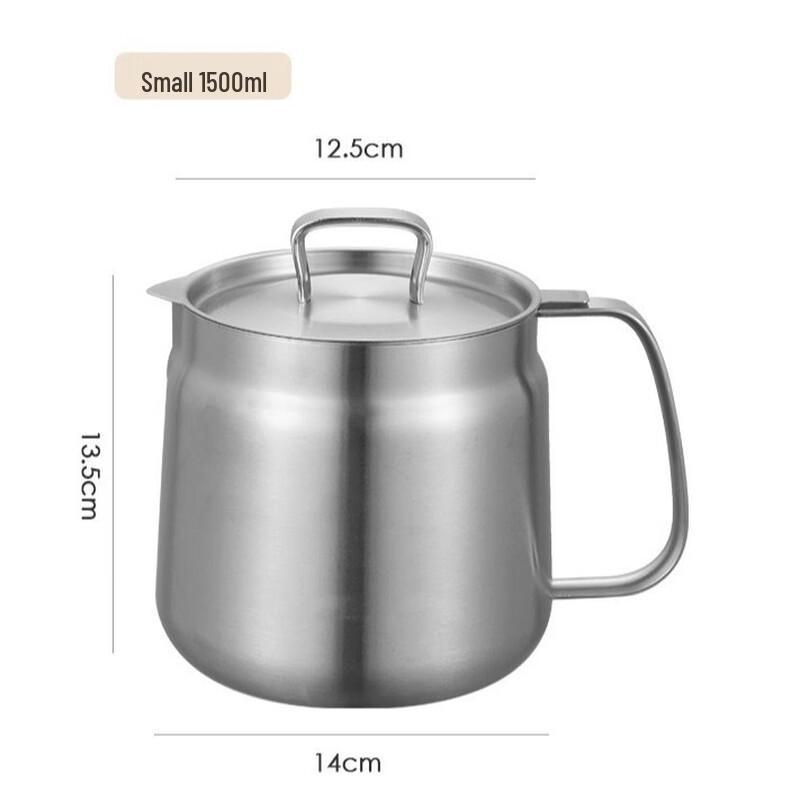 

ZISIZ Stainless Steel Oil Filter Pot with Strainer