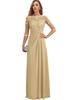 Dress European and American Chiffon Elegant Seven-quarter-sleeved Multi-color Enlarged Evening Dress Dance Dress