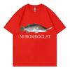 High-quality men's 100% pure cotton T-shirt Bomboclat Fishing Meme Interesting T-shirt Fashion retail Y2k Women's short-sleeved