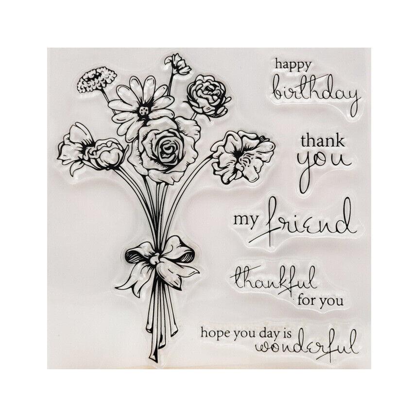 Satın alın Lily Flower Rose Transparent Silicone Clear Stamps DIY ...