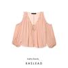 Kaslead New Arrival Women's Clothing Fashion Style Fashion Minimalist Versatile Cold-Shoulder Chiffon Tops 1289123