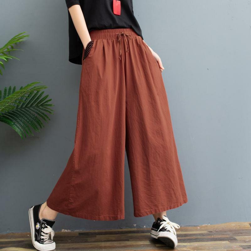 Women's Fashion Casual Solid Color Print Pants & Capris