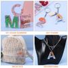 Alphabet Epoxy Resin Mold Kit Ornament Backward Letter Resin Silicone Mold Drill Number Mould For Keychain Making Jewelry DIY
