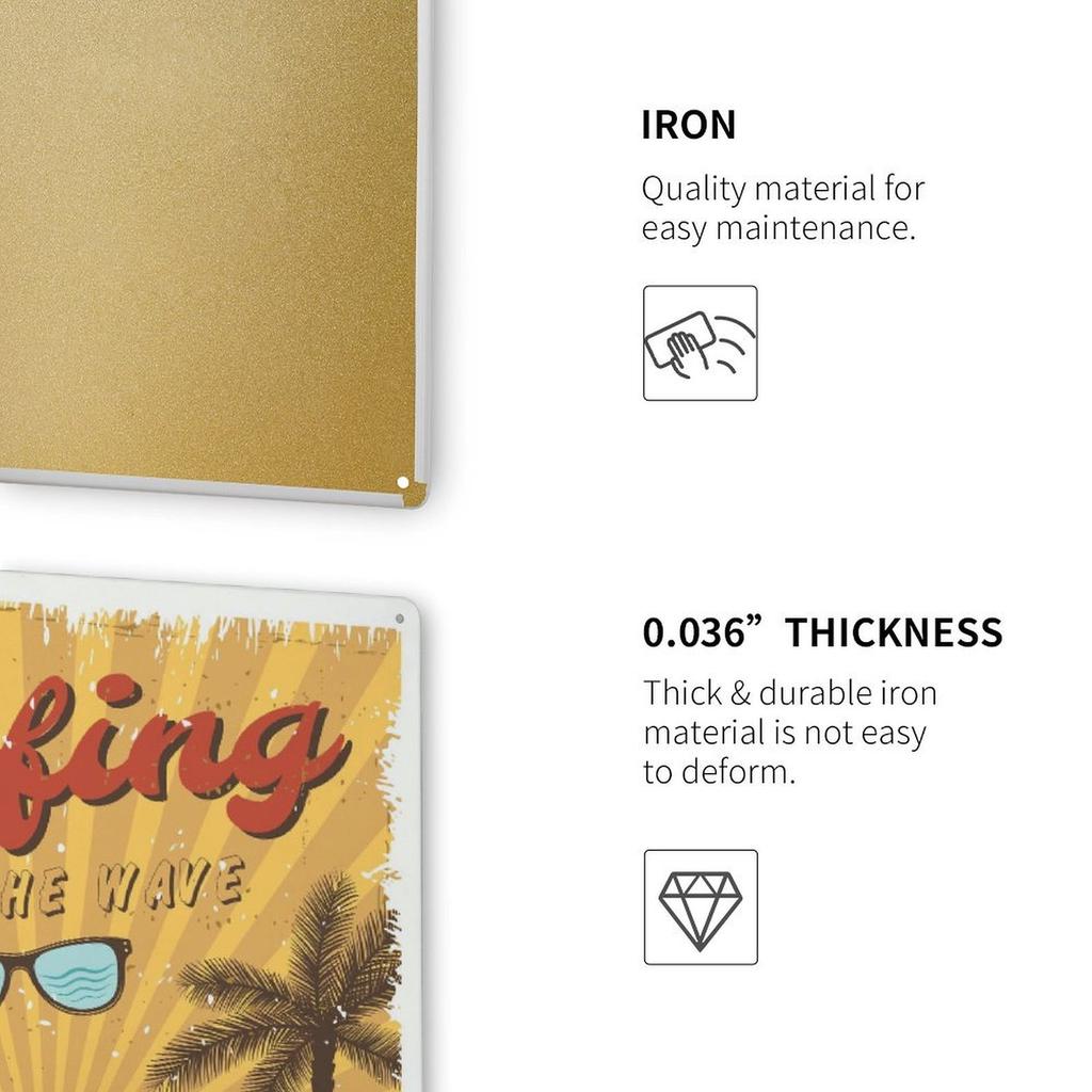 1 Pack Rustic Distressed Tin Wall Sign with Old Rust Effects for Home Creative Corners, Choose Size 20x30cm or 30x40cm