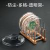 Wooden Puer Tea Cake Display Rack Handmade Chinese Style Shelf 3 5 Or 7 Discs With Clear Storage Box