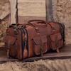 Personalized Handcrafted Leather Weekender Bag for Men Travel Overnight Monogram Duffel Groomsmen Gift