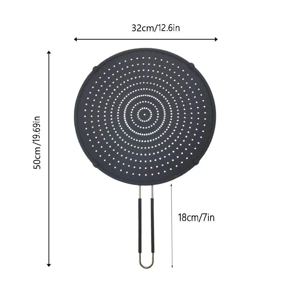 Heat-resistant Splatter Screen Silicone Grease Splatter Guard Oil Barrier Net Fry Wall  Baking